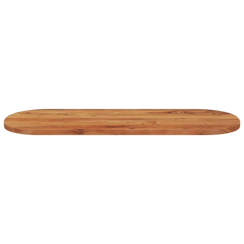 vidaXL Bordplate 110x40x3,8 cm oval heltre akasie