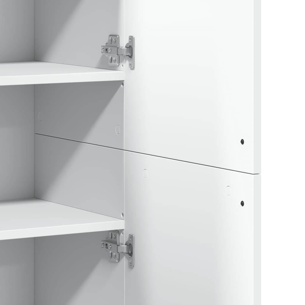 vidaXL Highboard hvit 80x35x180 cm konstruert tre