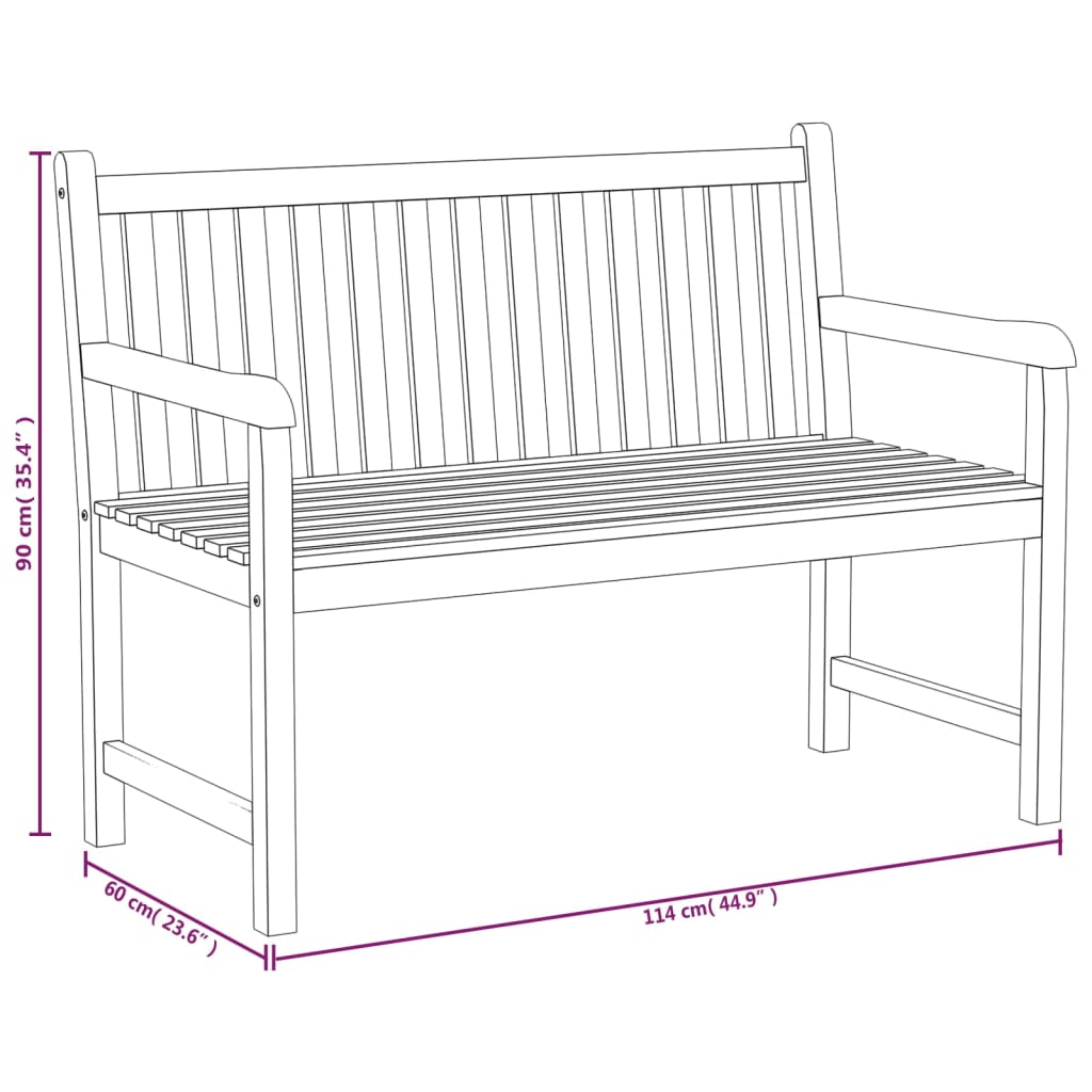 vidaXL Hagespisegruppe 3 deler heltre teak