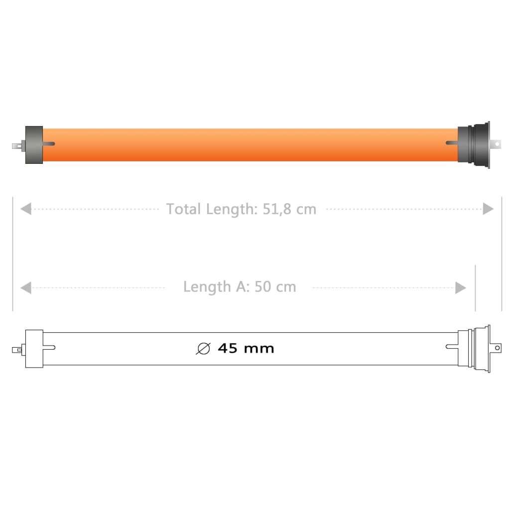 vidaXL Rørformede motorer 5 stk 30 nm