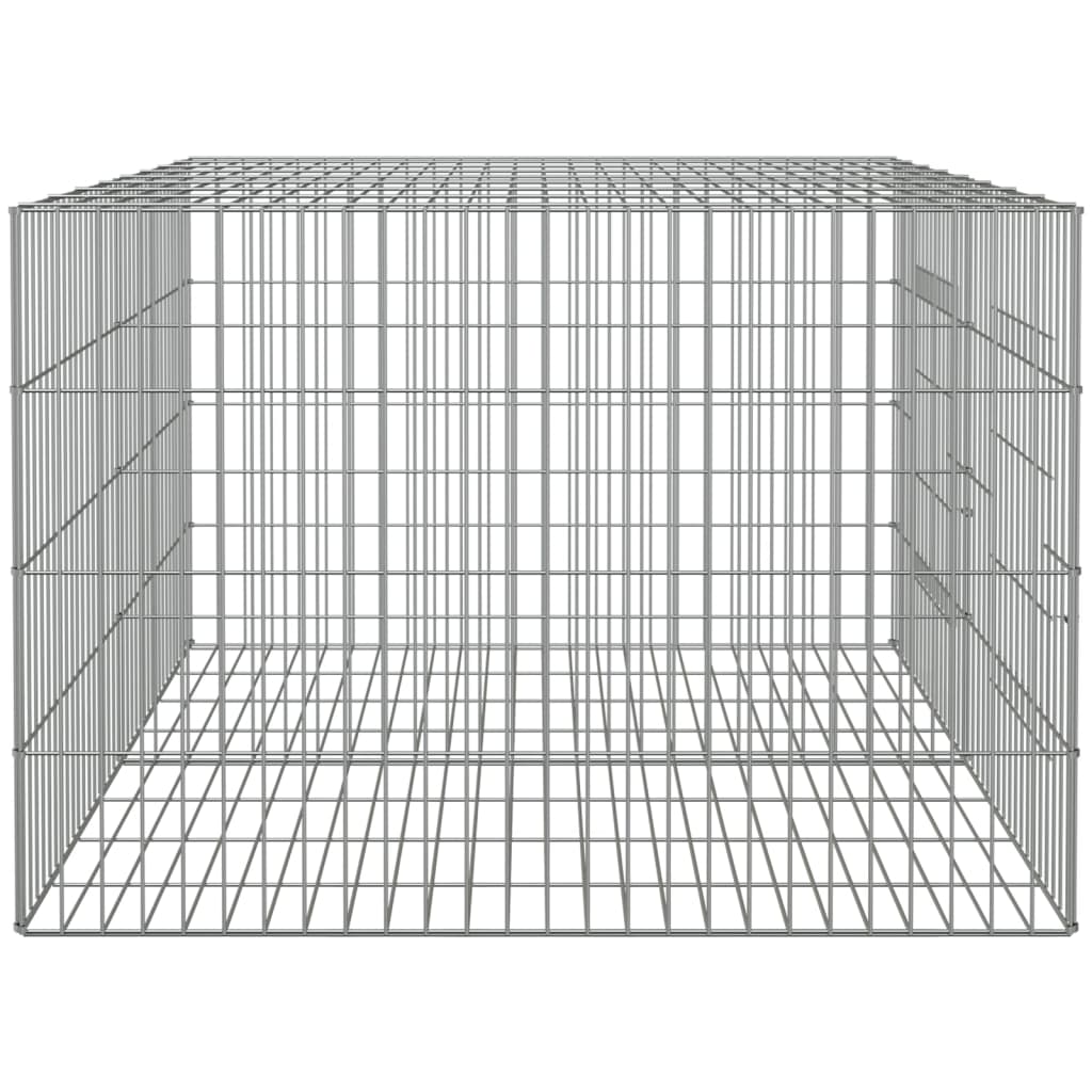 vidaXL Kaninbur med 2 paneler 110x79x54 cm galvanisert jern