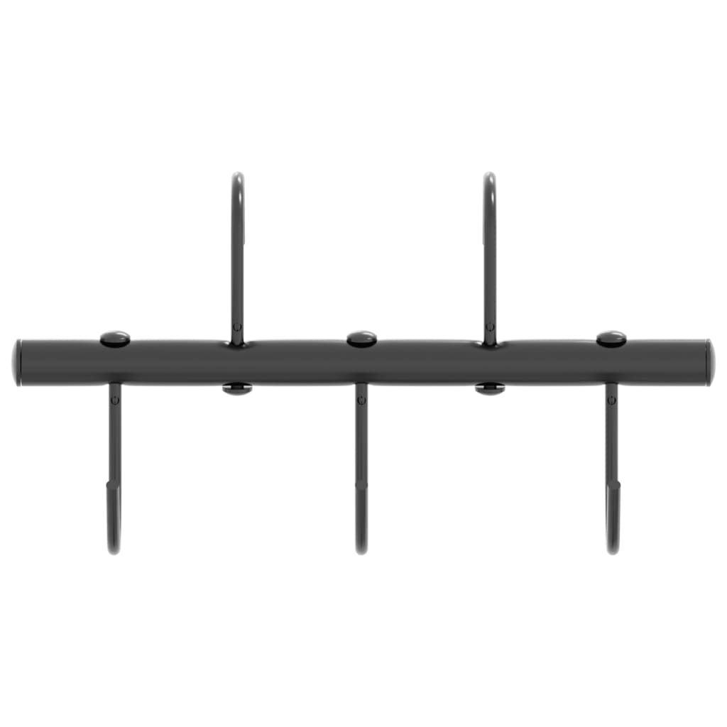 vidaXL Hodelagshenger med 5 svingbare kroker svart stål