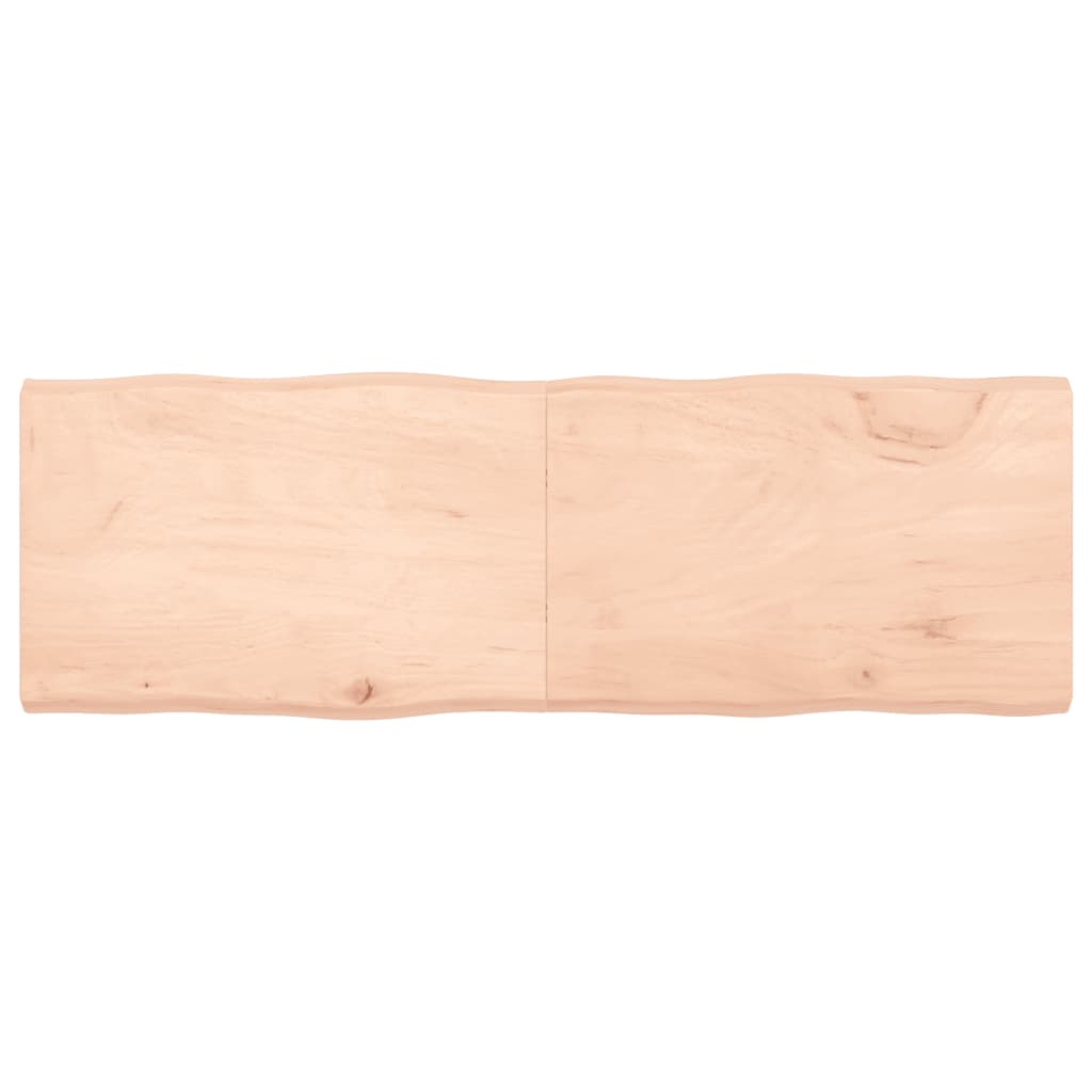 vidaXL Bordplate 180x60x(2-6) cm ubehandlet heltre eik naturlig kant