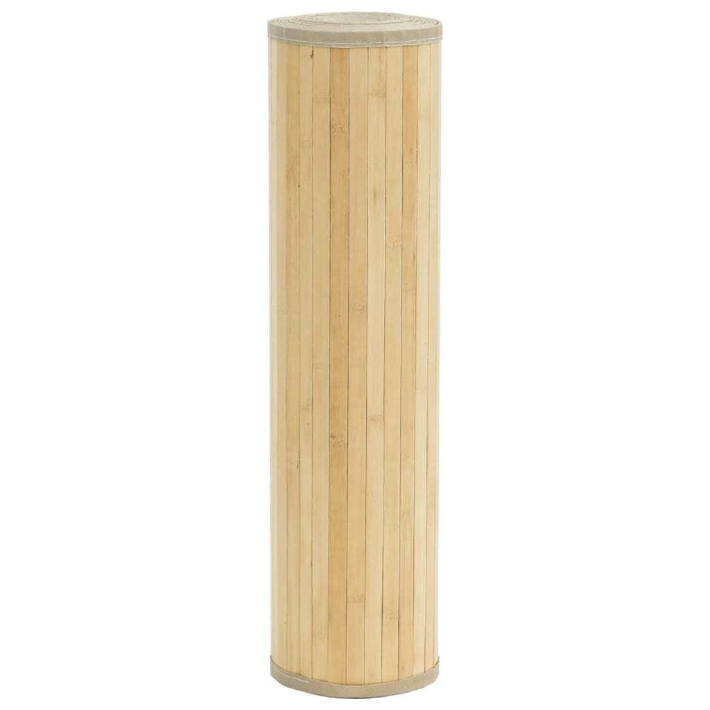 vidaXL Teppe rektangulær lys naturell 80x400 cm bambus