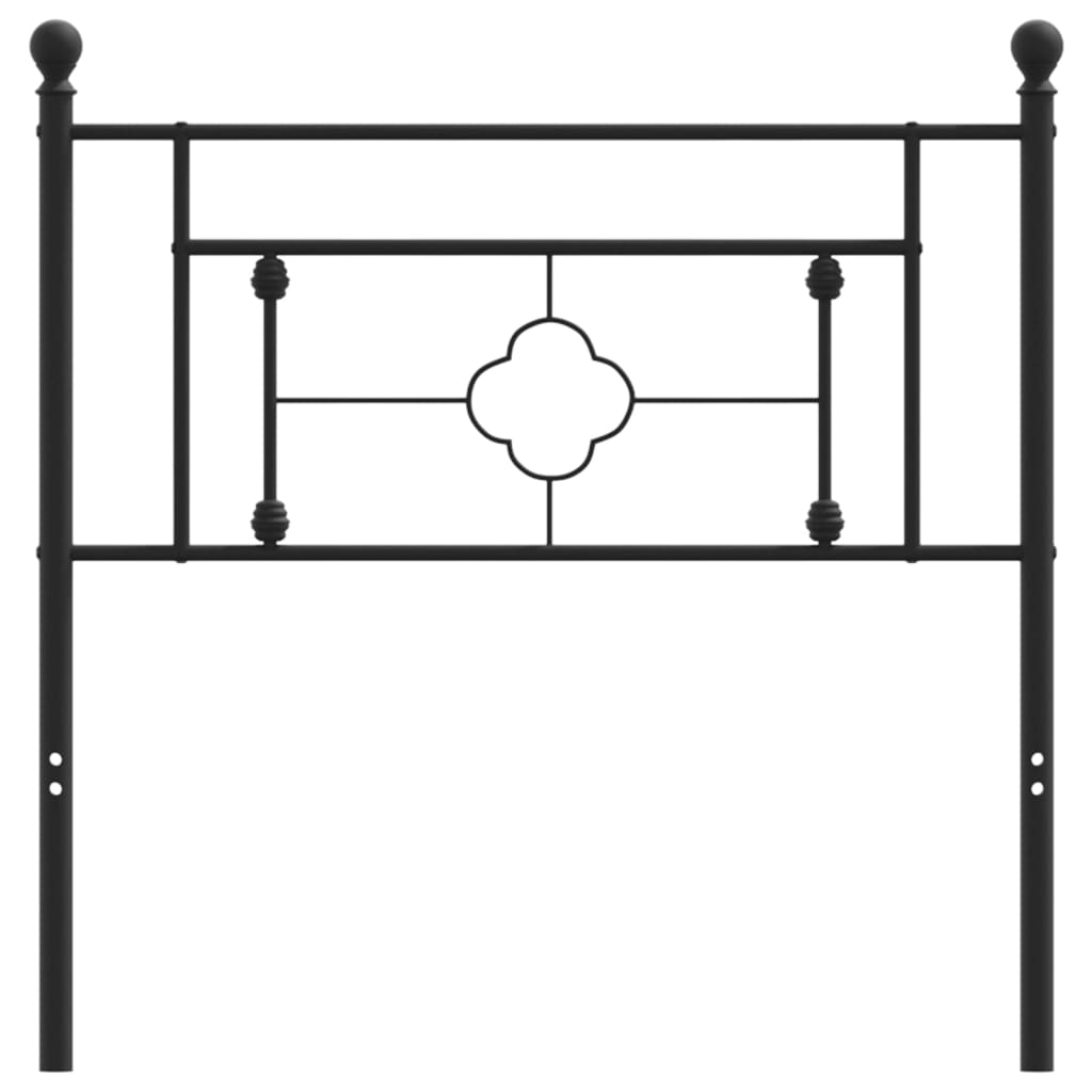 vidaXL Sengegavl i metall svart 100 cm