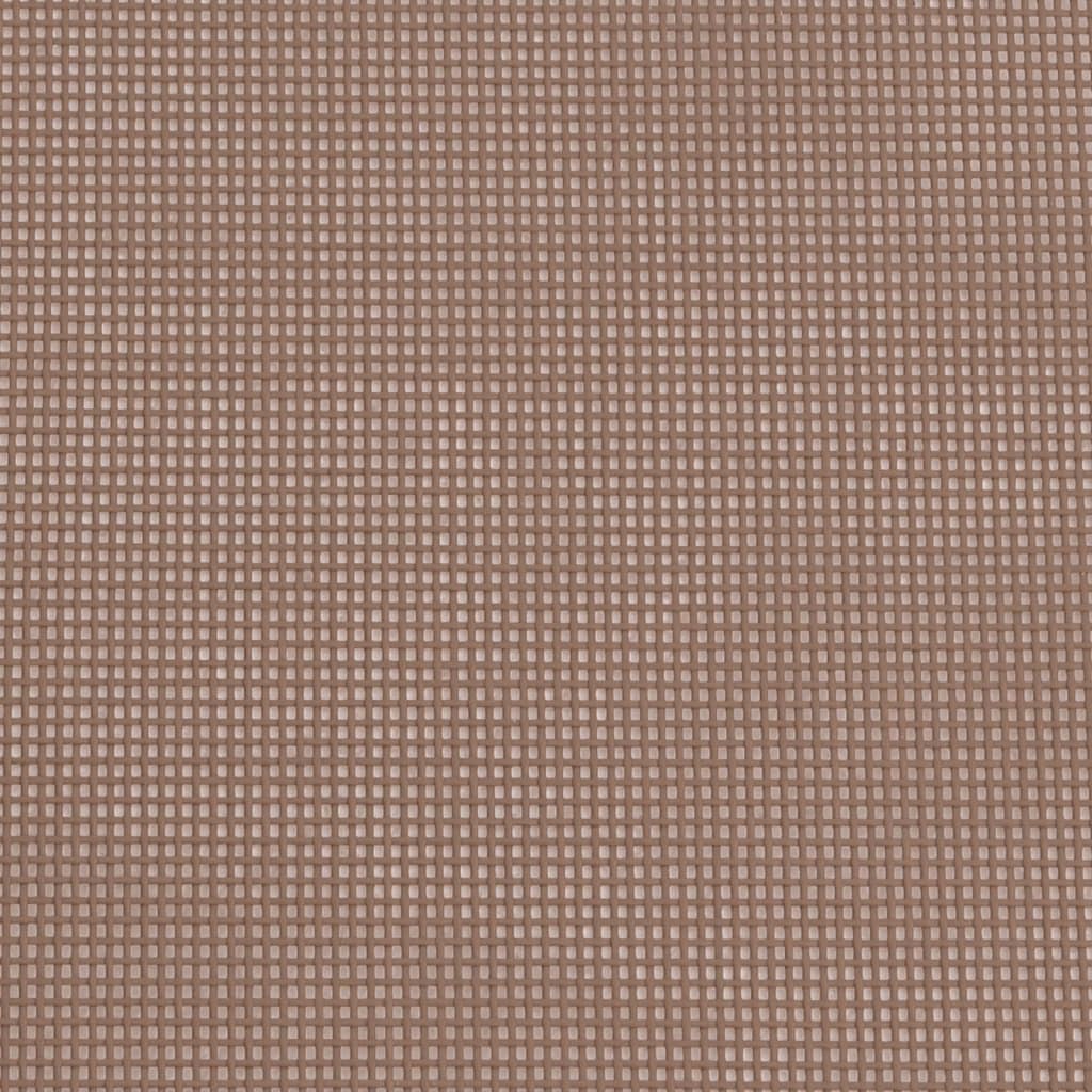 vidaXL Foldbare strandstoler 2 stk brun textilene pulverlakkert stål