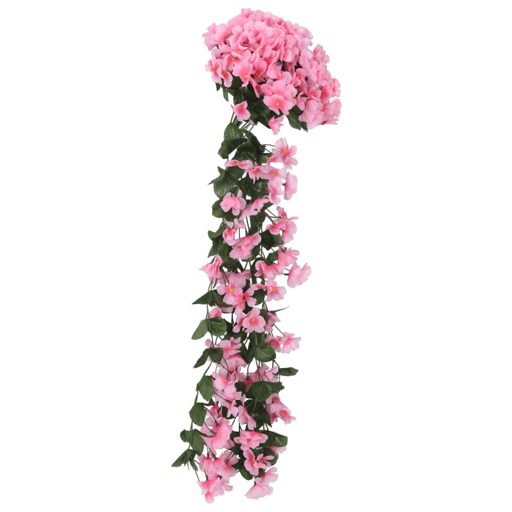 vidaXL Blomsterkranser for jul 3 stk rosa 85 cm