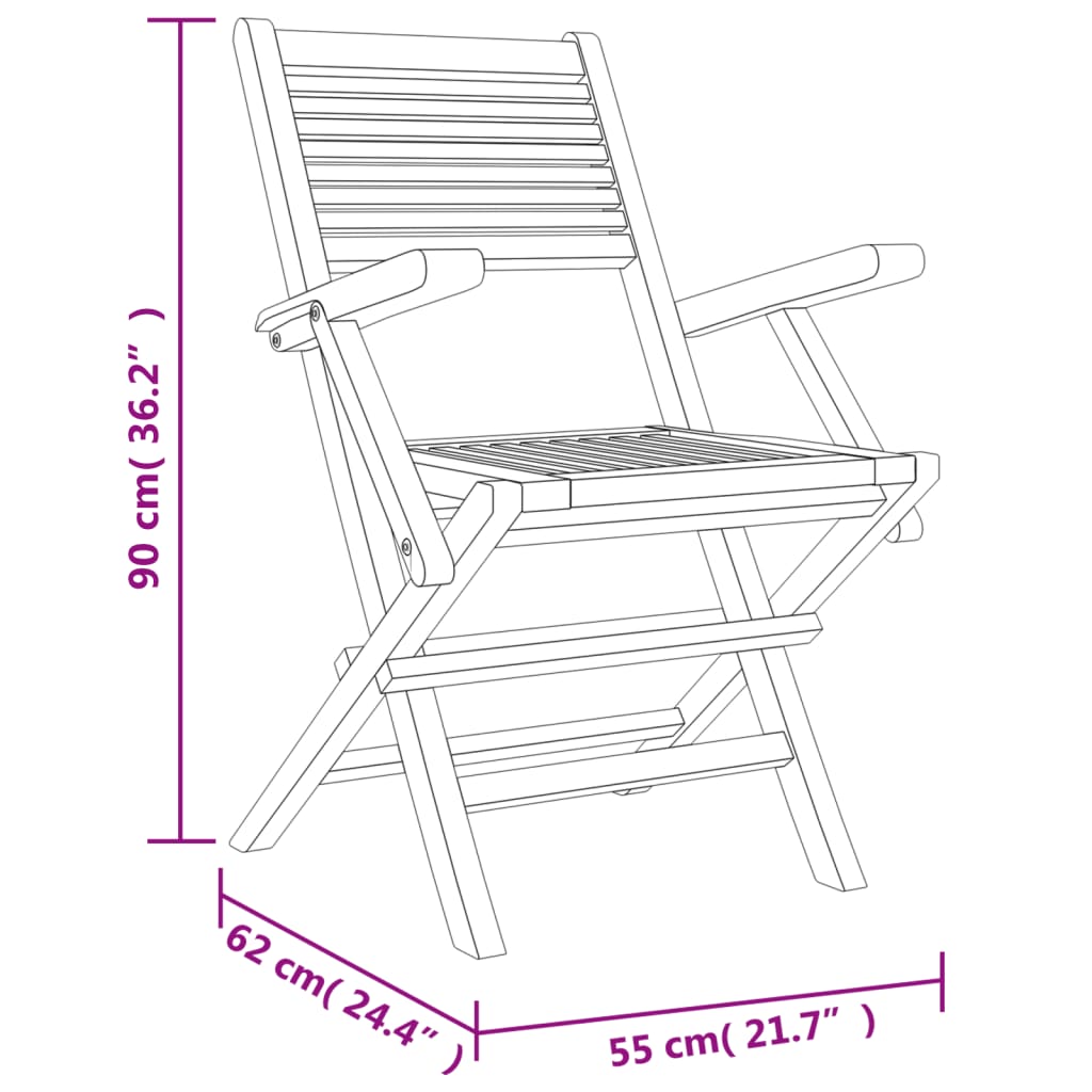 vidaXL Hagespisegruppe 5 deler heltre teak