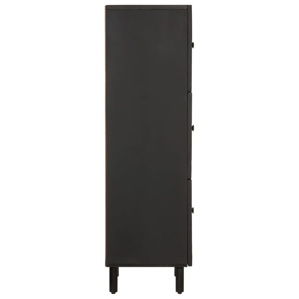 vidaXL Highboard svart 40x33x110 cm heltre mango