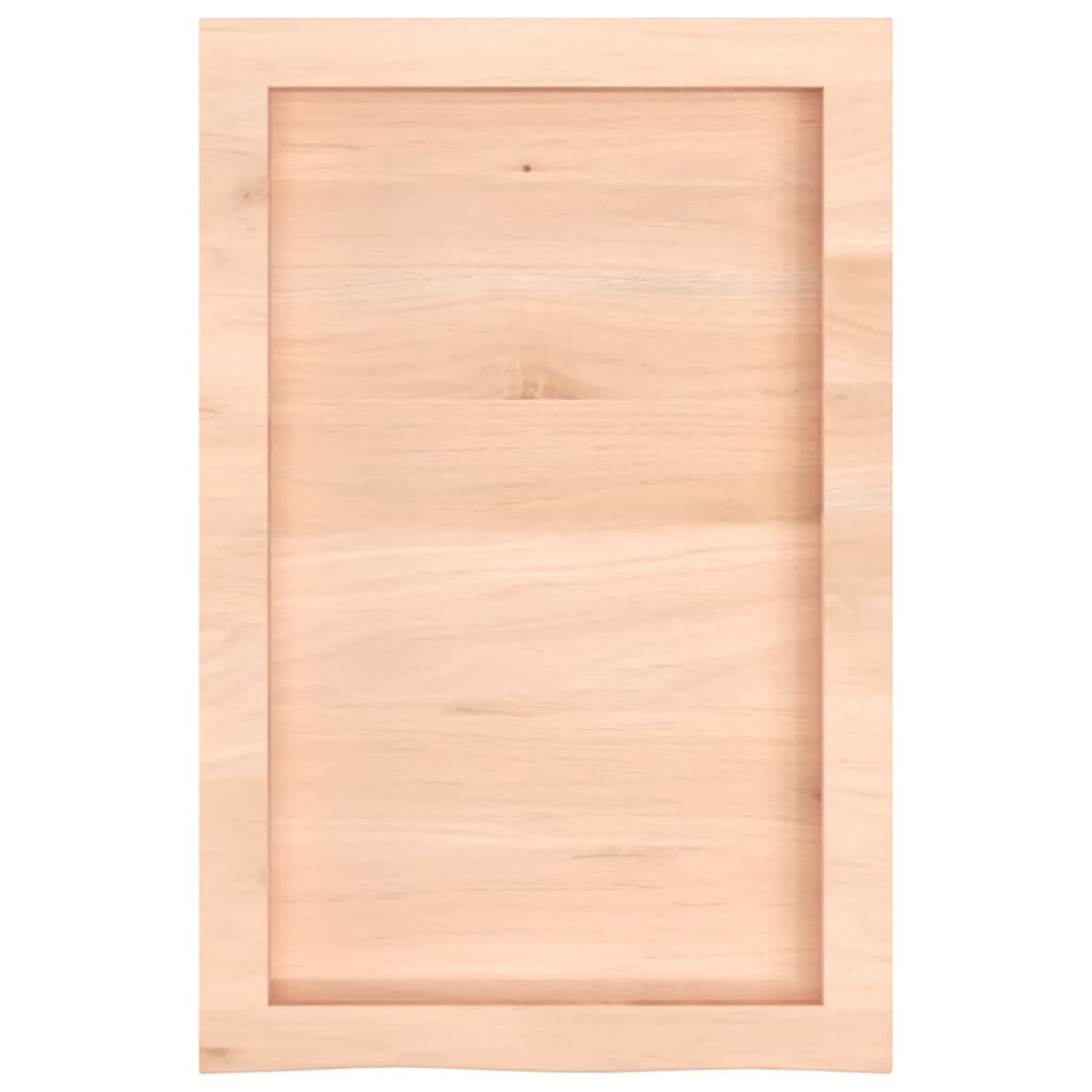 vidaXL Benkeplate til bad 40x60x6 cm ubehandlet heltre