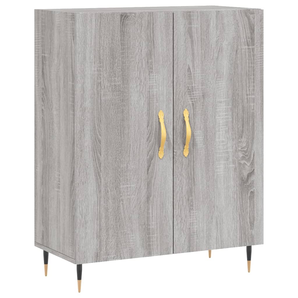 vidaXL Highboard grå sonoma 69,5x34x180 cm konstruert tre