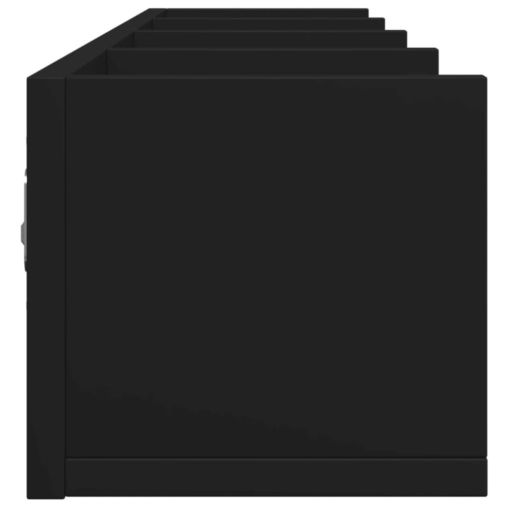 vidaXL Veggskap 2 stk svart 99x18x16,5 cm konstruert tre