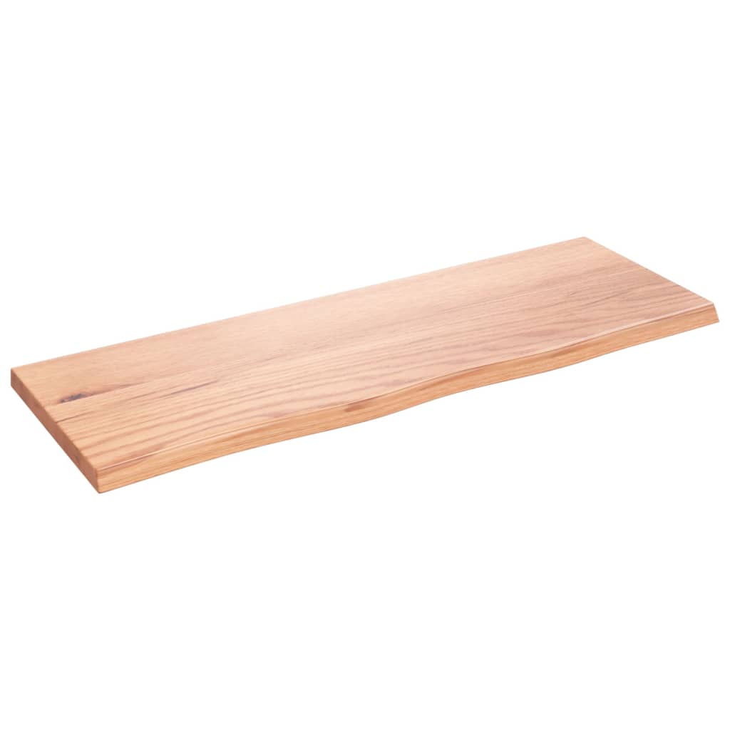 vidaXL Benkeplate til bad lysebrun 80x30x2 cm behandlet heltre