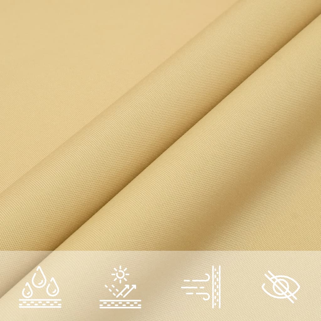 vidaXL Solseil sand 3x2,5 m 100% polyester oxford