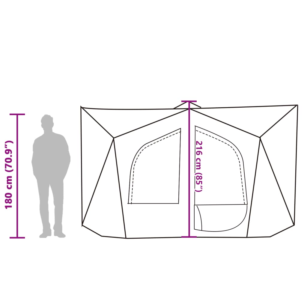 vidaXL Campingtelt 5 personer blå vanntett