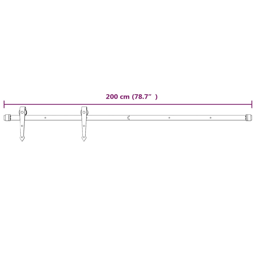 vidaXL Skyvedør med monteringstilbehør 90x210 cm heltre furu