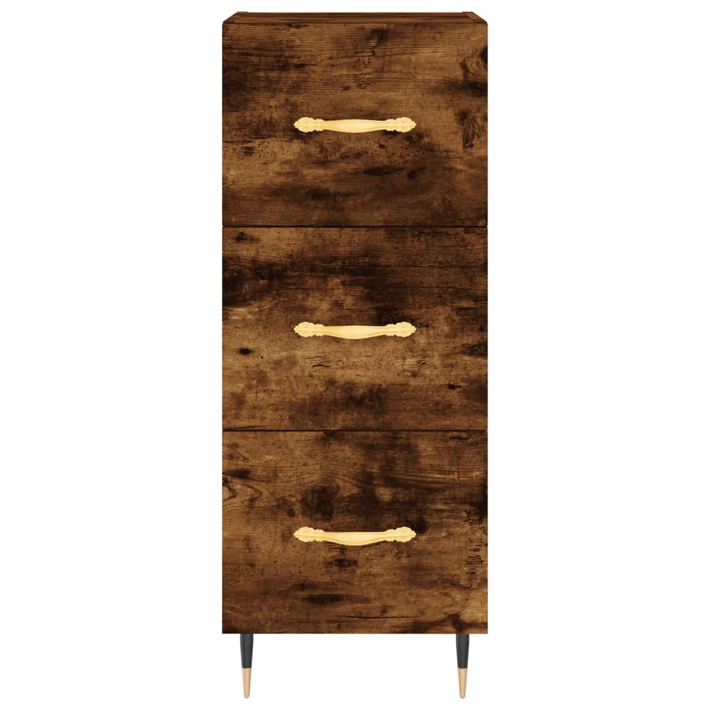 vidaXL Highboard røkt eik 34,5x34x180 cm konstruert tre