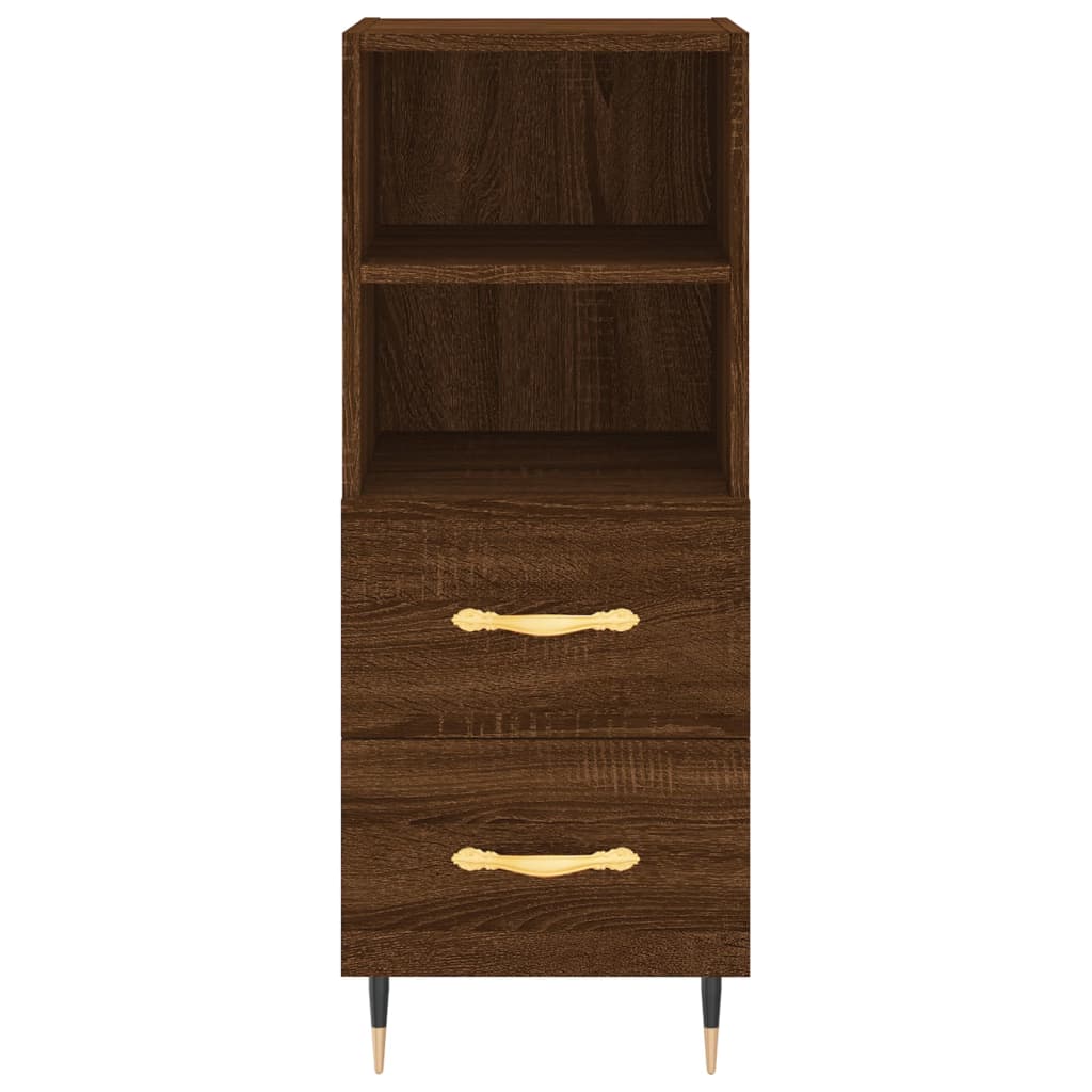 vidaXL Highboard brun eik 34,5x34x180 cm konstruert tre