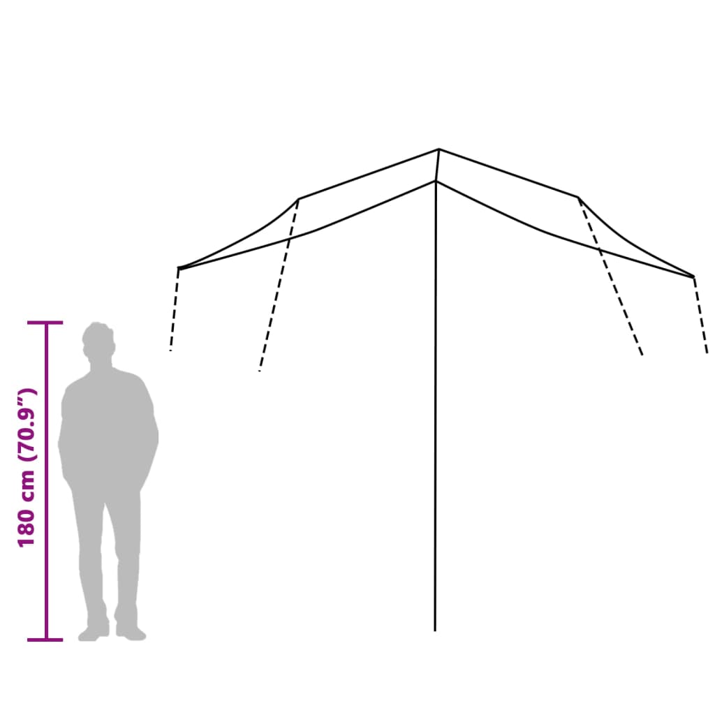 vidaXL Campingpresenning grønn 300x294 cm vanntett