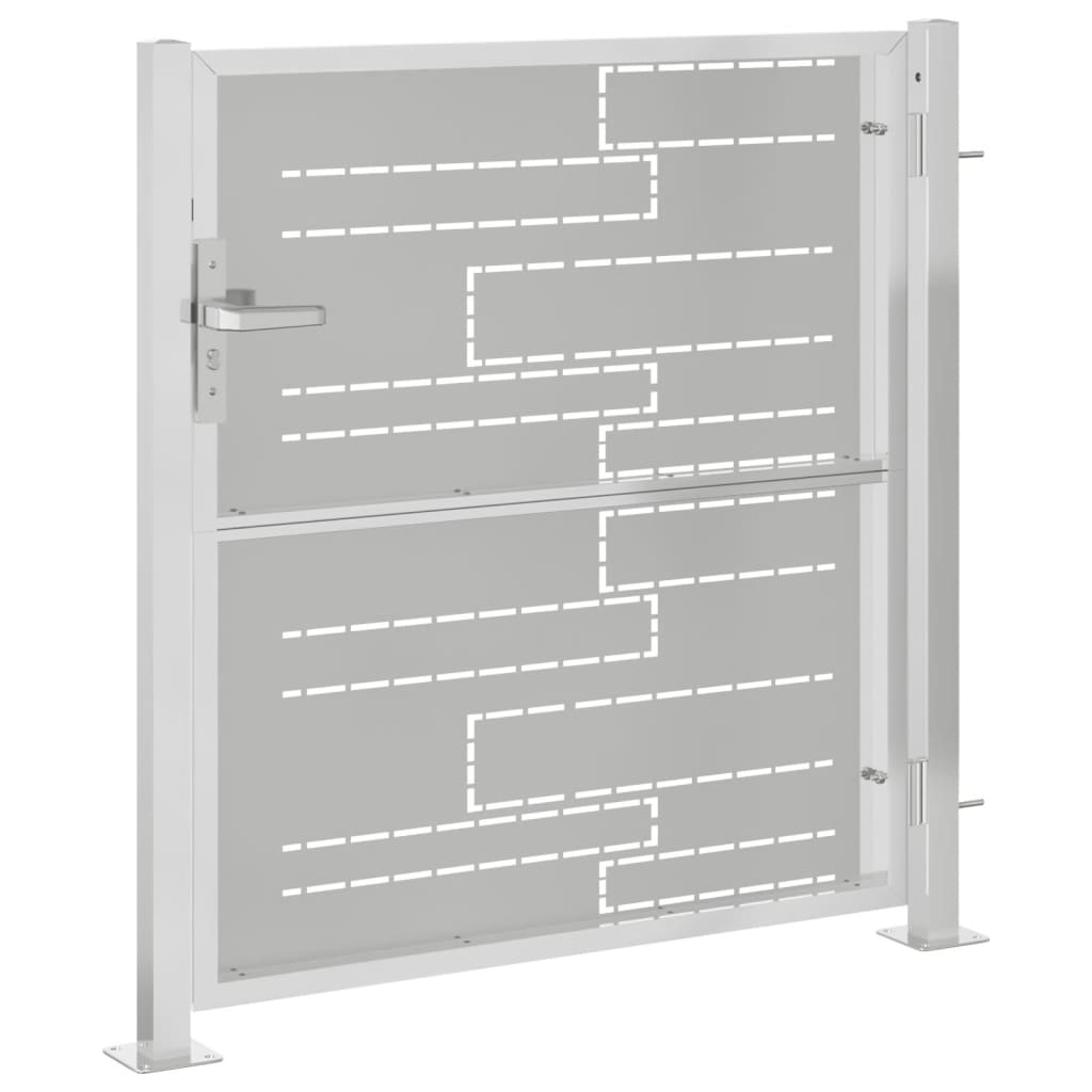 vidaXL Hageport 100x100 cm rustfritt stål