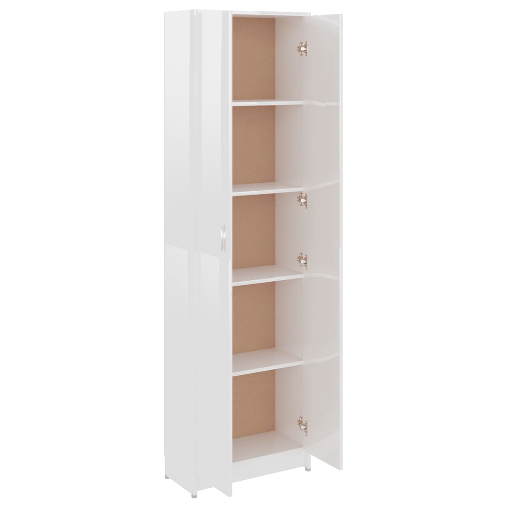 vidaXL Garderobe for gang høyglans hvit 55x25x189 cm konstruert tre