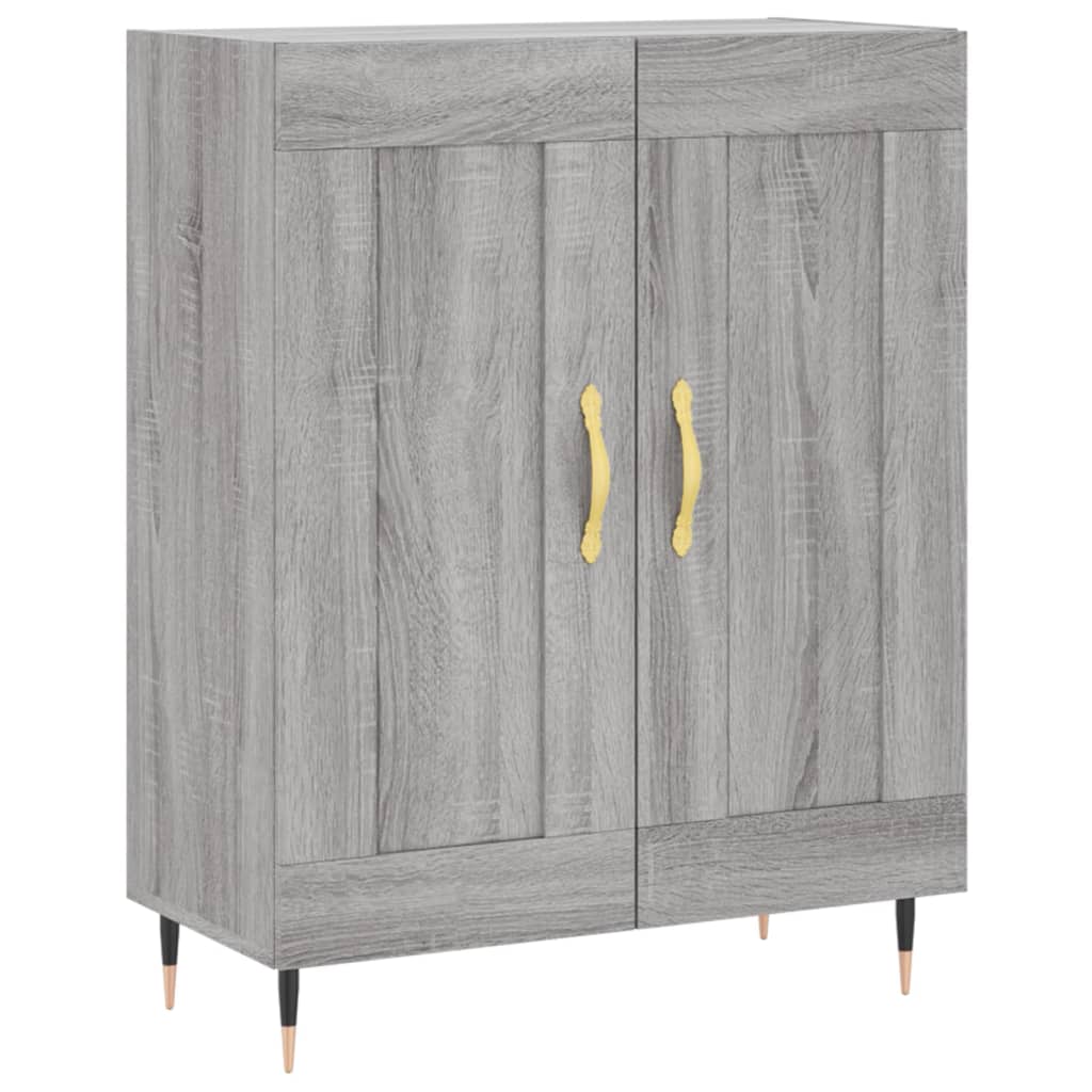 vidaXL Highboard grå sonoma 69,5x34x180 cm konstruert tre