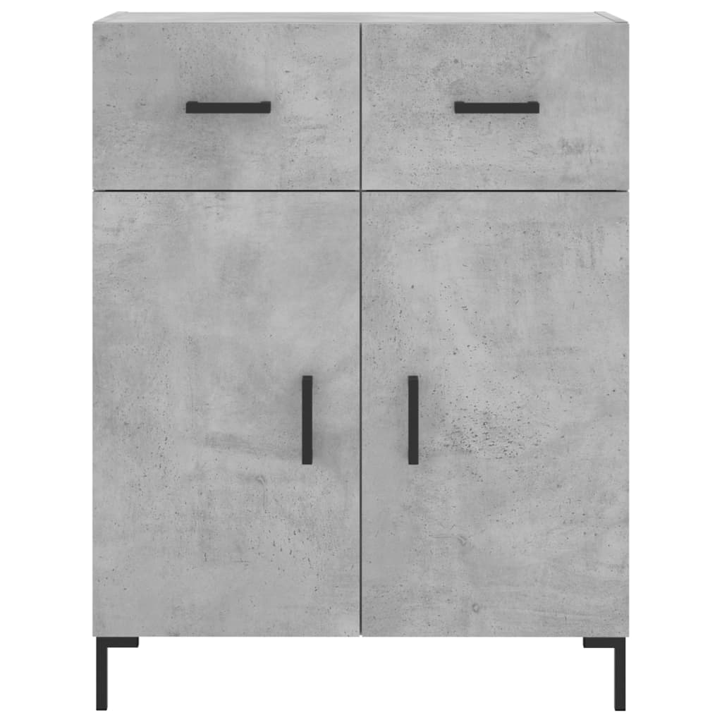 vidaXL Highboard betonggrå 69,5x34x180 cm konstruert tre