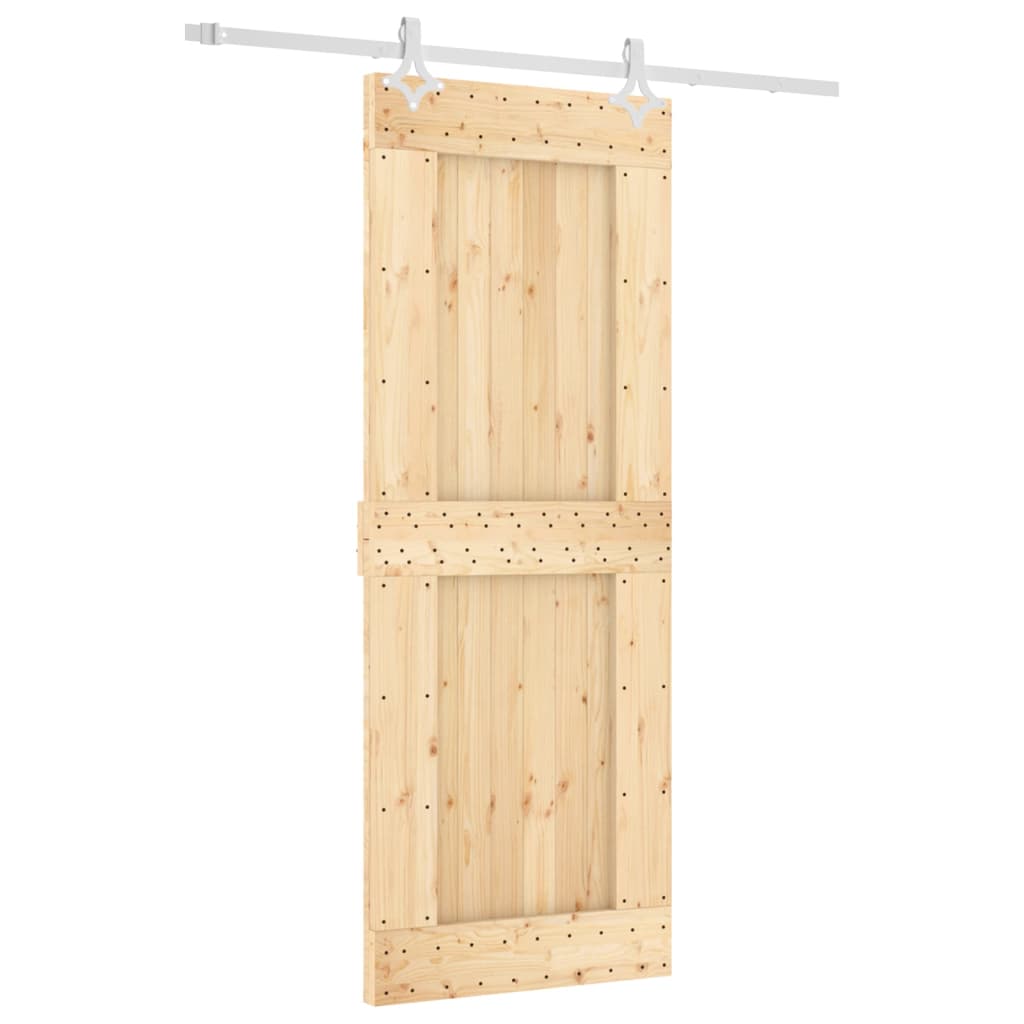 vidaXL Skyvedør med monteringstilbehør 80x210 cm heltre furu