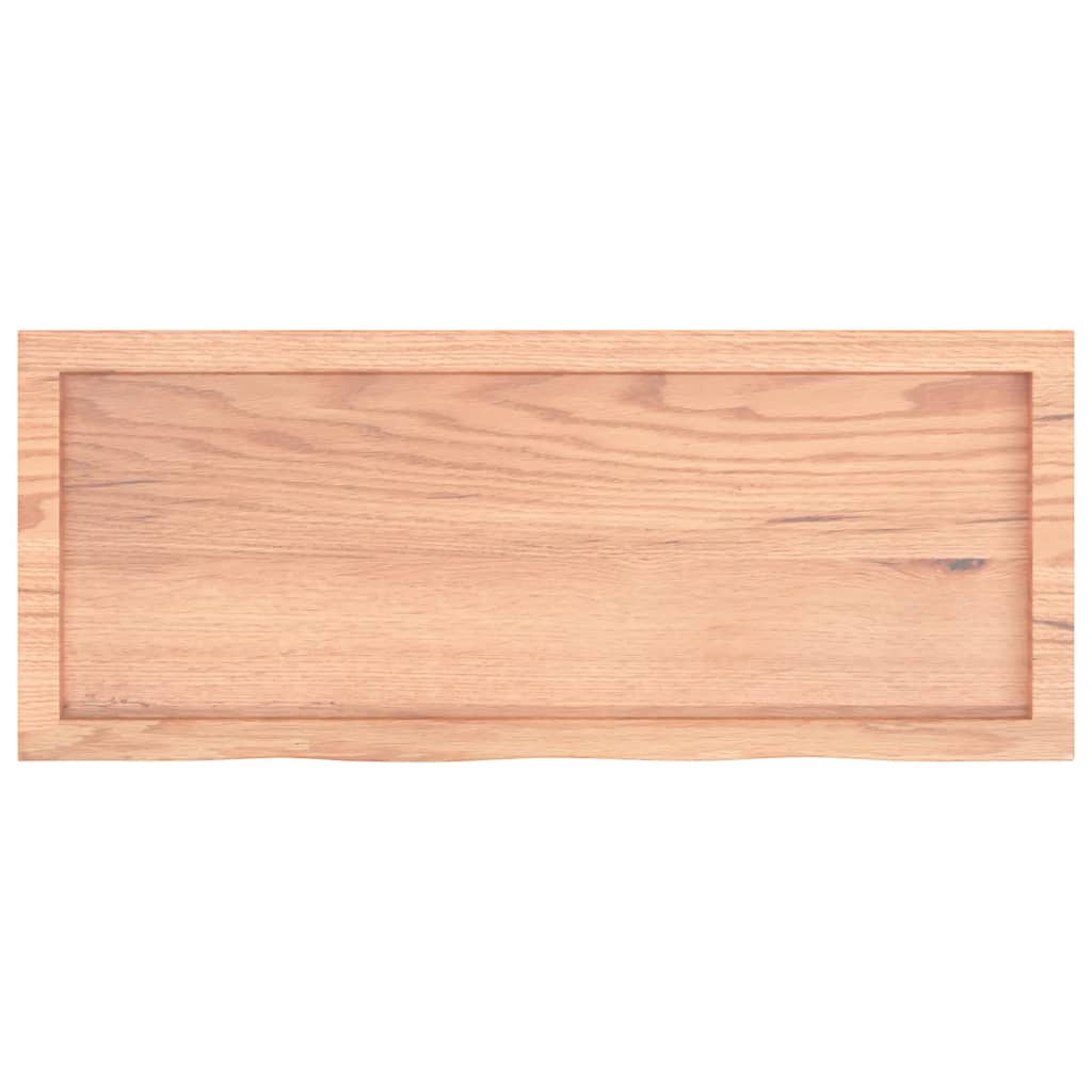 vidaXL Benkeplate til bad lysebrun 100x40x(2-4) cm behandlet heltre