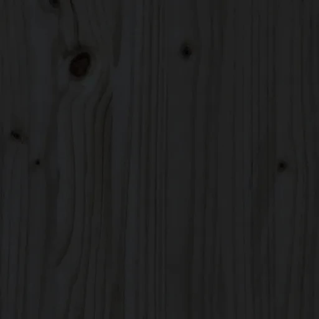 vidaXL Salongbord svart 110x50x40 cm heltre furu