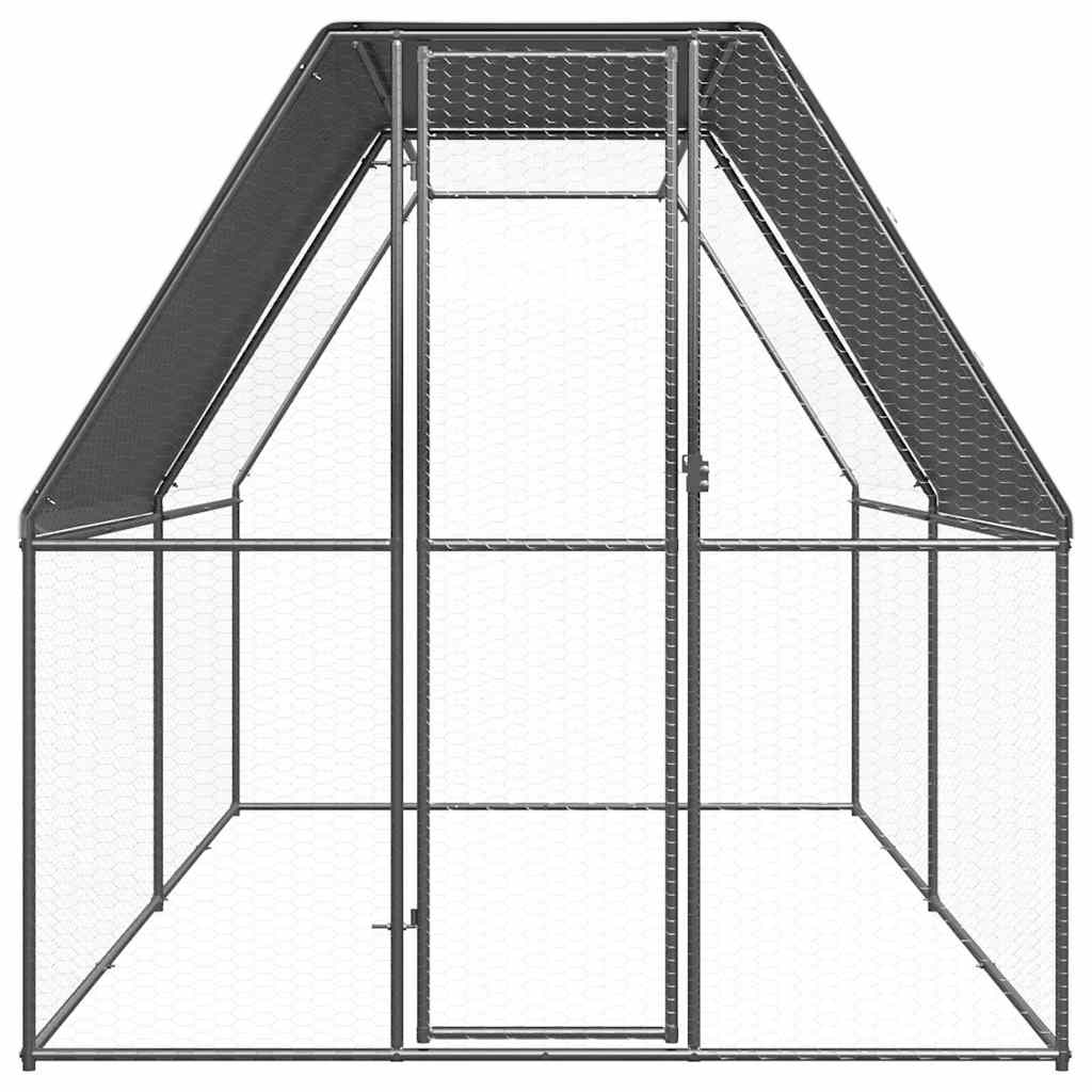 vidaXL Kyllingbur 2x4x2 m galvanisert stål