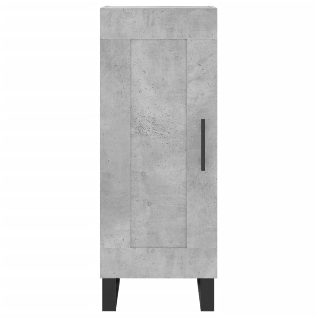 vidaXL Highboard betonggrå 34,5x34x180 cm konstruert tre