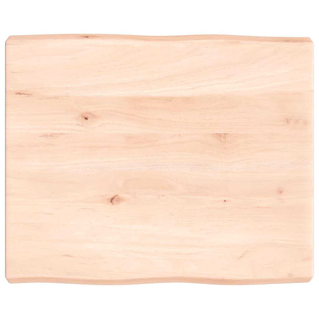 vidaXL Bordplate 60x50x(2-6) cm ubehandlet heltre eik naturlig kant