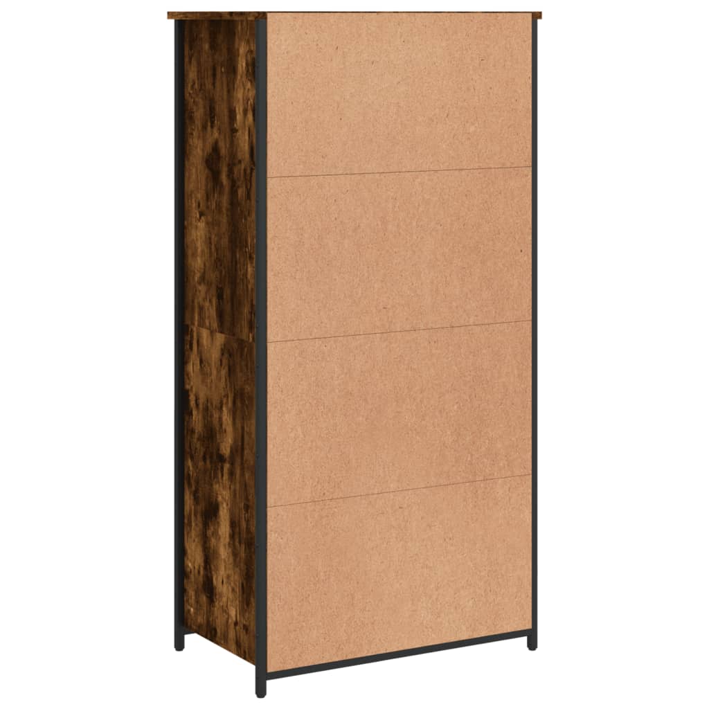 vidaXL Highboard røkt eik 62x36x121,5 cm konstruert tre