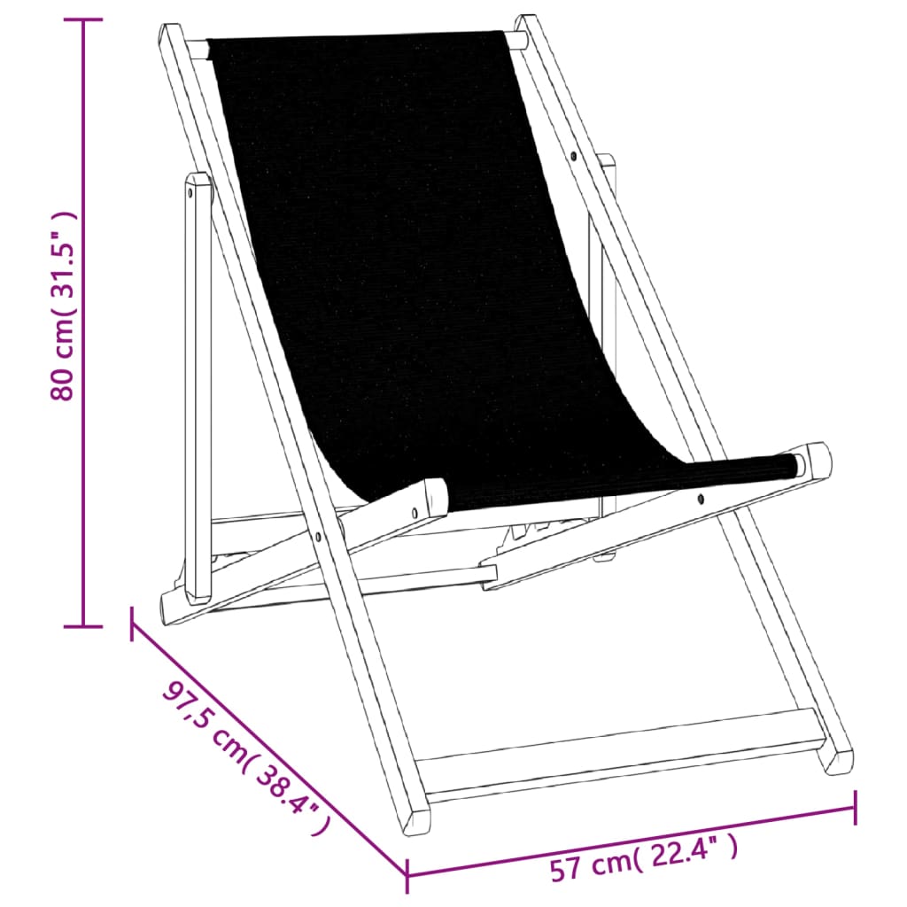 vidaXL Sammenleggbare strandstoler 2 stk grå aluminium og textilene