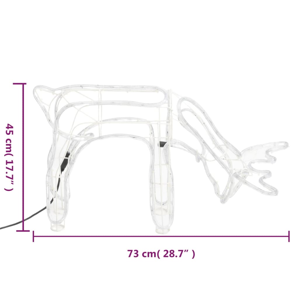 vidaXL Julereinsdyrfigurer 3 stk kaldhvit 73x31x45 cm