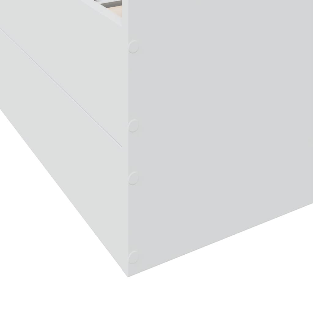 vidaXL Sengeramme med skuffer hvit 180x200 cm konstruert tre