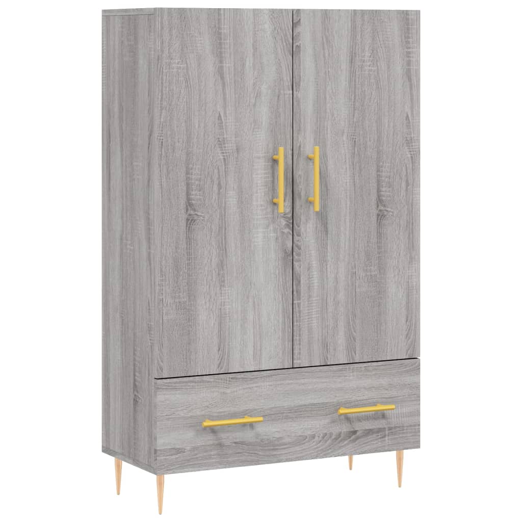 vidaXL Highboard grå sonoma 69,5x31x115 cm konstruert tre