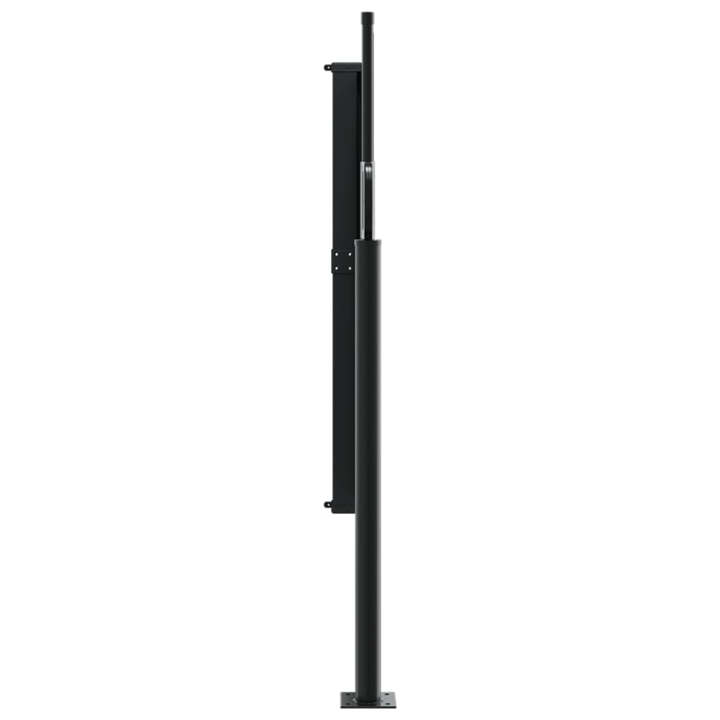 vidaXL Uttrekkbar sidemarkise svart 120x500 cm