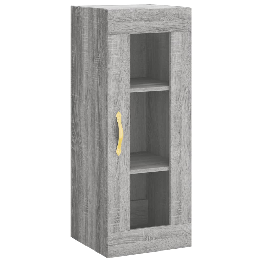 vidaXL Highboard grå sonoma 34,5x34x180 cm konstruert tre