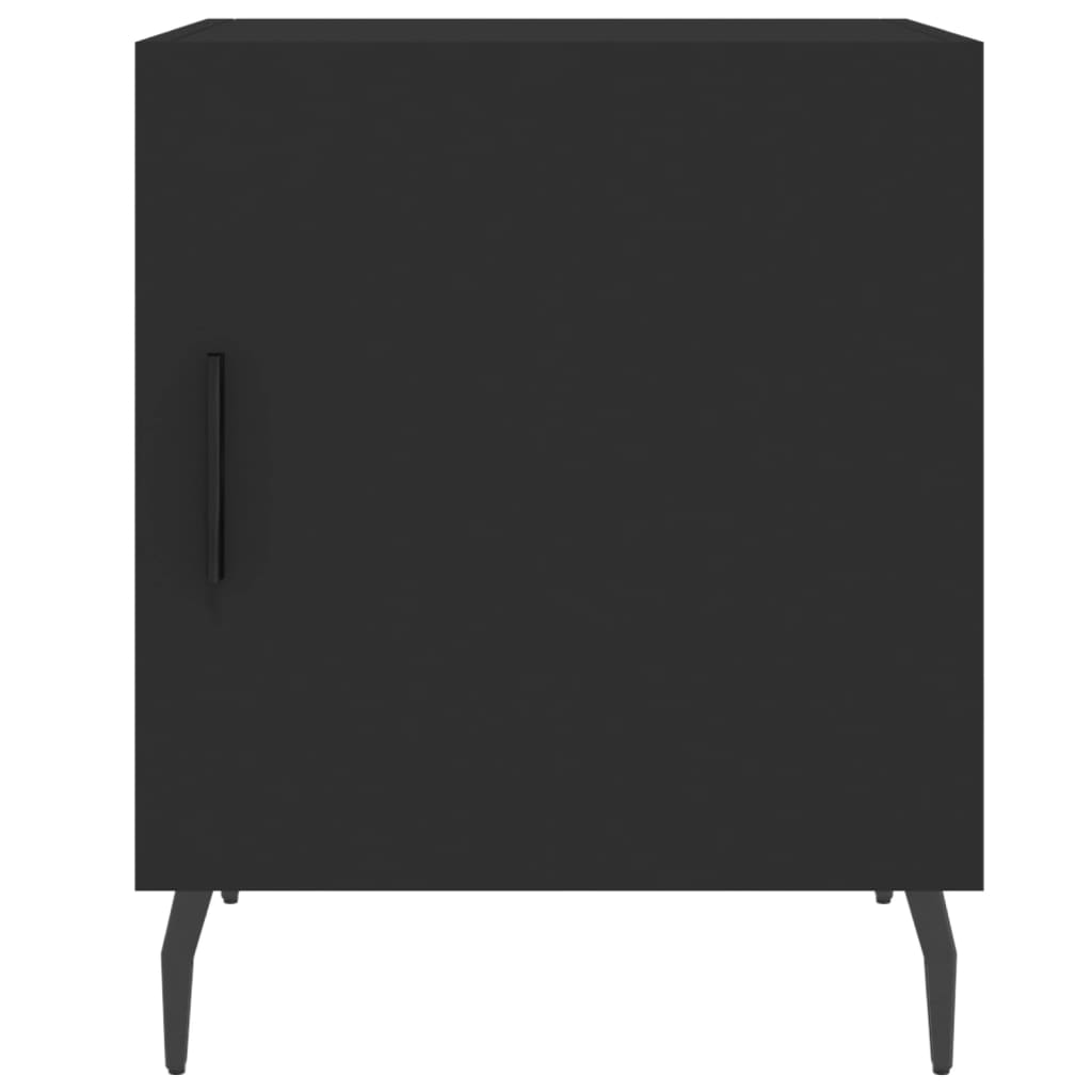 vidaXL Nattbord 2 stk svart 40x40x50 cm konstruert tre