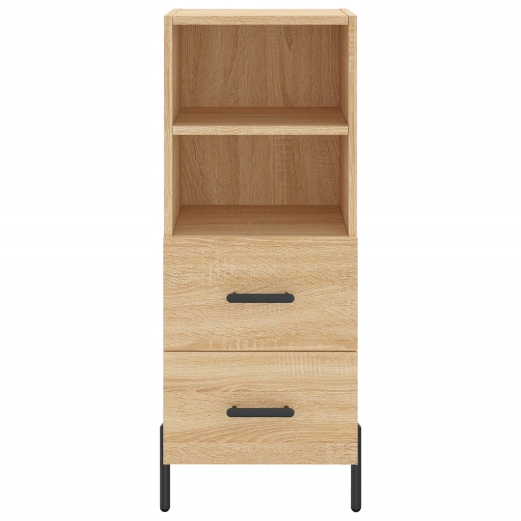 vidaXL Highboard sonoma eik 34,5x34x180 cm konstruert tre