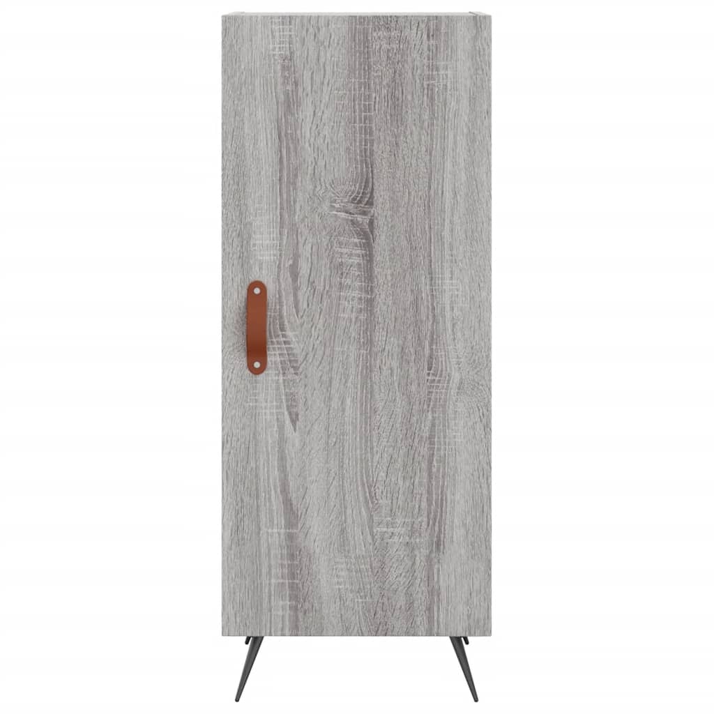 vidaXL Highboard grå sonoma 34,5x34x180 cm konstruert tre