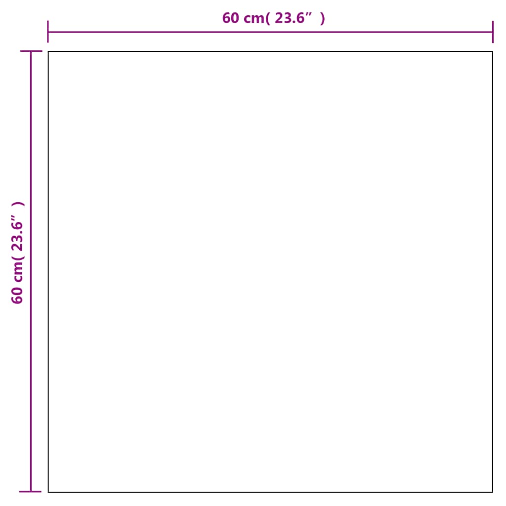 vidaXL Veggspeil 2 stk 60x60 cm firkantet glass