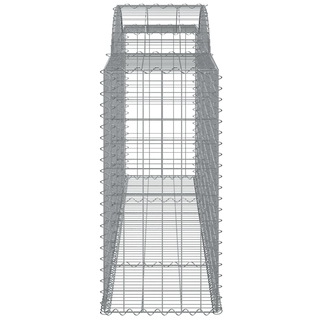 vidaXL Gabionkurver buede 13 stk 300x50x100/120 cm galvanisert jern