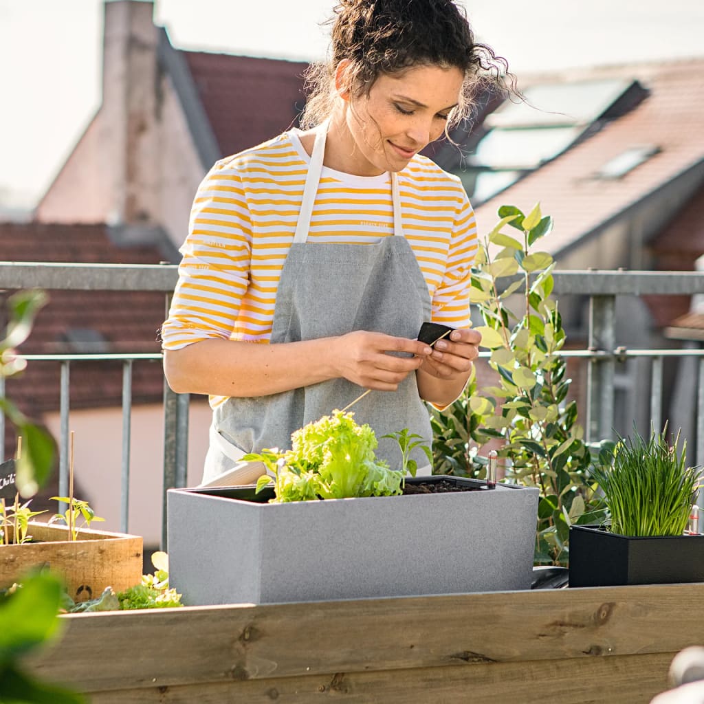 LECHUZA Plantekasse BALCONERA Stone 50 ALL-IN-ONE grå