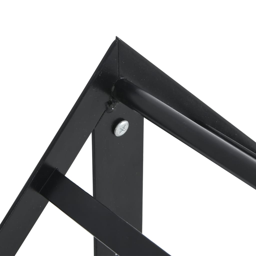 vidaXL Veggmontert hodelagstativ svart jern