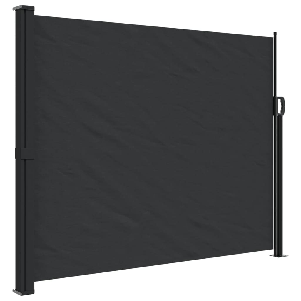 vidaXL Uttrekkbar sidemarkise svart 160x300 cm