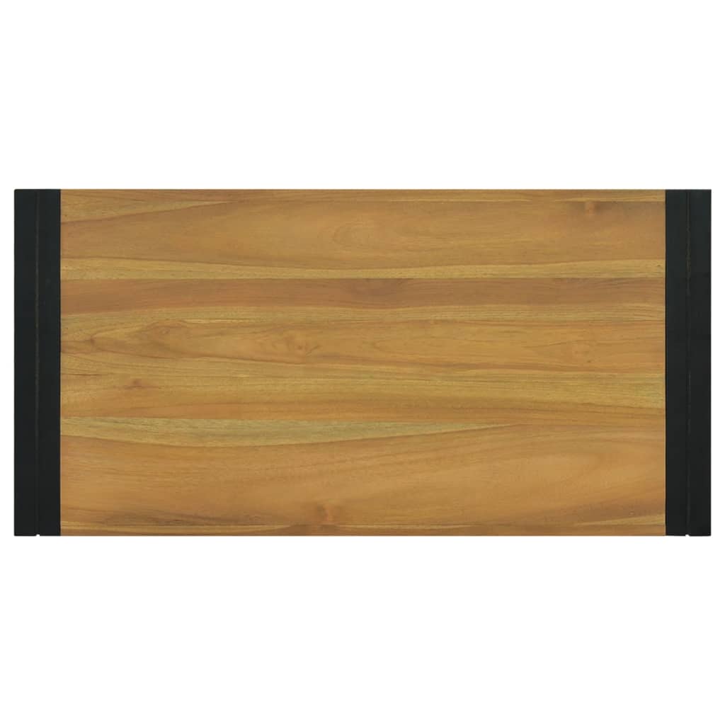 vidaXL Veggmontert baderomsskap 90x45x35 cm heltre teak