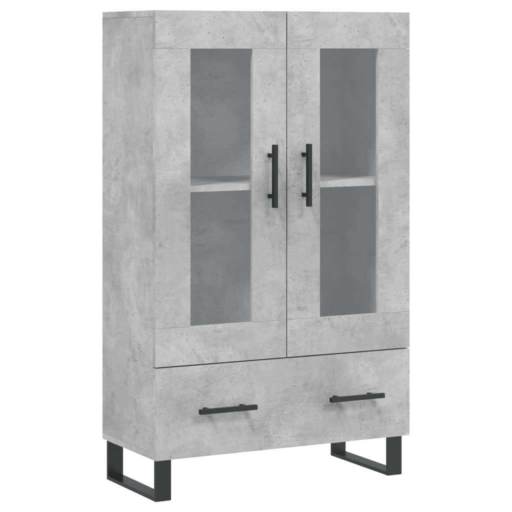 vidaXL Highboard betonggrå 69,5x31x115 cm konstruert tre